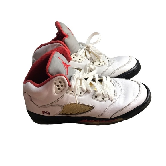 Jordan 5 retro fire red silver tongue size 7Y - Picture 1 of 16